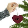 Claflin University Primary Logo Heart Love Wood Christmas Tree Holiday Ornament - 3 of 3