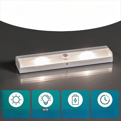 Brilliant Evolution Wireless LED Motion Sensor Stair Lights 6-Pack, White