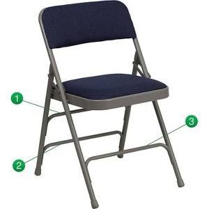 Riverstone Furniture Collection Fabric Folding Chair Navy Blue, Blue Blue