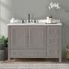 48" Williamsburg Vanity Cabinet Gray - Alaterre Furniture: Wood Frame, Universal Storage, 1 Shelf, 104 lbs - 3 of 4