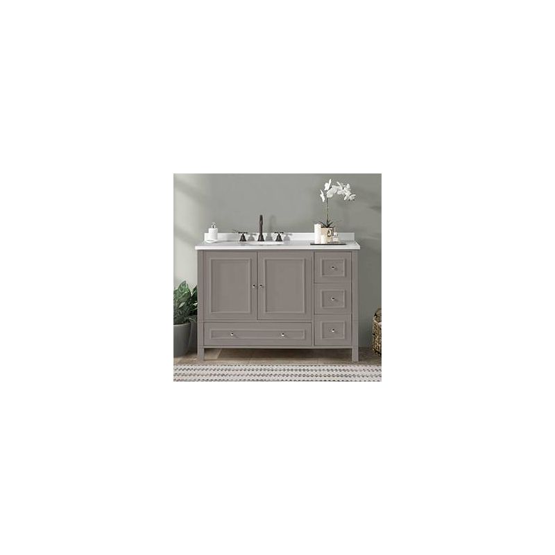 48&#34; Williamsburg Vanity Cabinet Gray - Alaterre Furniture, 3 of 8