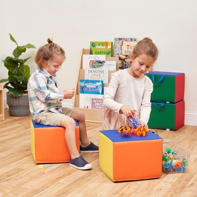 Assorted Colorful Foam Children's Cozy Cubes, 4-Pack