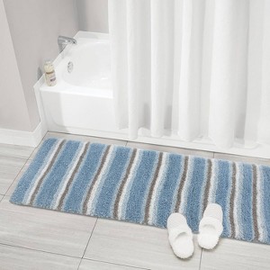 Home Weavers Glamour Collection 100% Polyester Microfiber Bathroom Rug, Non Slip Bath Mat Water Absorbent Soft Microfiber Shaggy Mat Machine Washable - 1 of 4