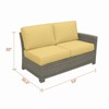Covers & All Cabo 53 in L Sectional Right Arm Loveseat, Willow Wicker w / Sunbrella - 3 of 4