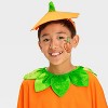 2pc Kids' Blacklight Responsive Pumpkin Poncho Halloween Costume Kit - Hyde and EEK! Boutique™ - 3 of 3