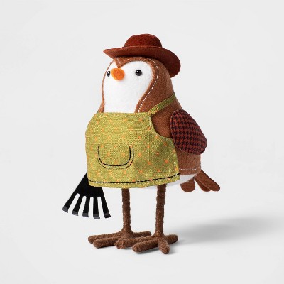 Featherly Friends Harvest Bird with Rake Decorative Figurine - Hyde & EEK! Boutique™