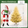 Costway 6/7/8 FT Artificial Christmas Tree with 762/1074/1470 Flocked Branch Tips, 340/450/580 Warm White LED Lights - 4 of 4