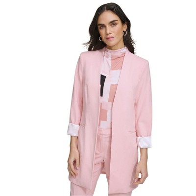 Calvin Klein Womens Open Front Long Blazer Jacket