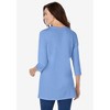 Woman Within Plus Size Perfect Three-Quarter Sleeve Crewneck Tunic - 3 of 4