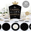 Big Dot of Happiness Tassel Worth The Hassle - Gold - 2025 Graduation Party Decor and Confetti - Terrific Table Centerpiece Kit - Set of 30 - 2 of 4