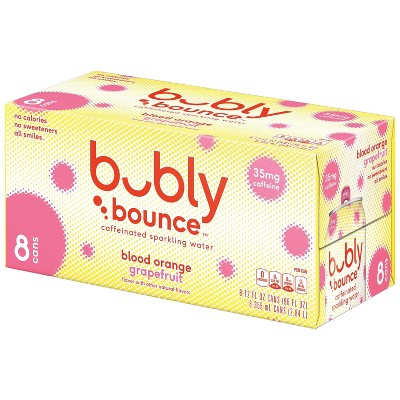 bubly bounce Blood Orange Grapefruit Sparkling Water - 8pk/12 fl oz Cans