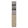 ORRD White Linen Cabinet with 4 Drawers & 3 Open Shelves, Versatile Storage Organizer for Bedroom, Bathroom, and Entryway - 3 of 4