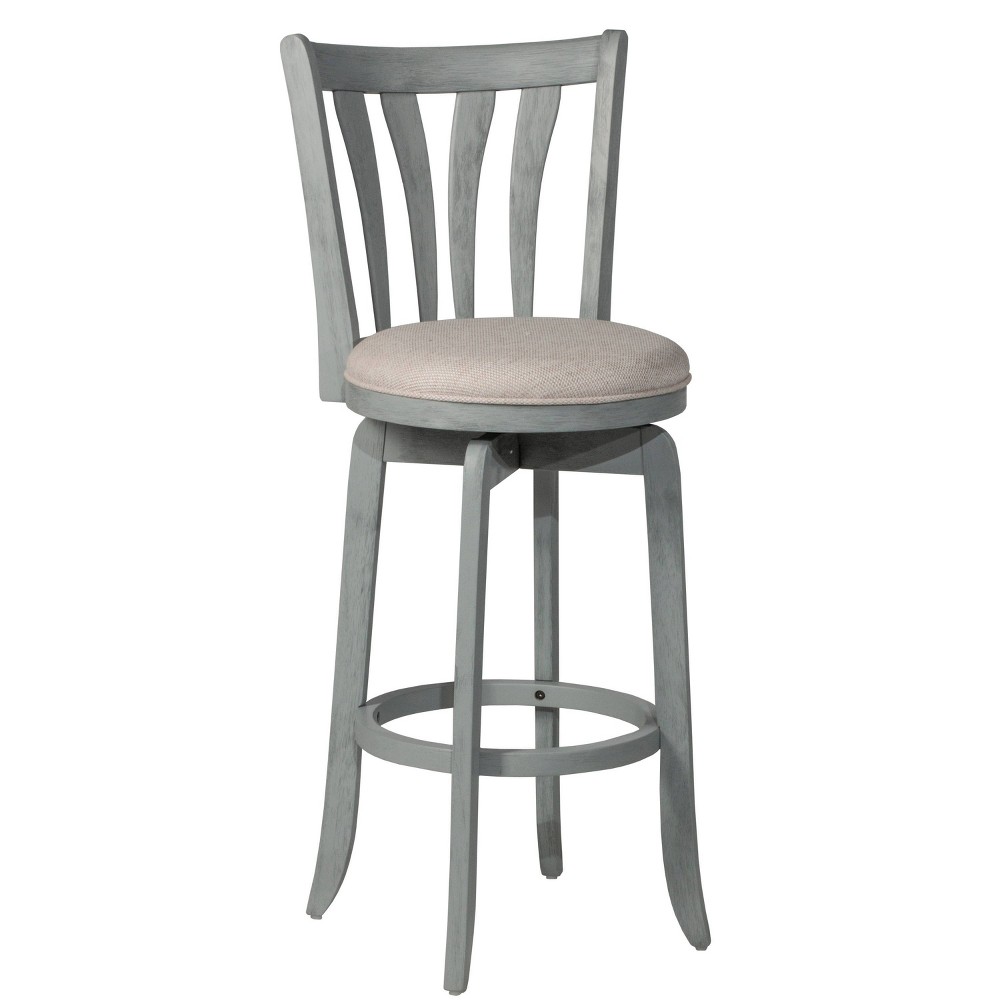 Photos - Chair 30" Savana Swivel Height Barstool Blue Wirebrush/Cream - Hillsdale Furnitu