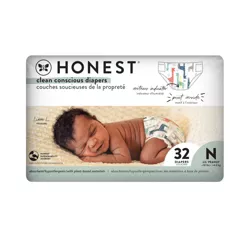 The Honest Company Clean Conscious Disposable Diapers Giraffes - Size Newborn - 32ct