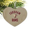Fordham University Rams Logo Heart Love Wood Christmas Tree Holiday Ornament - 2 of 3