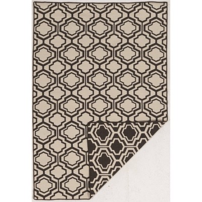 5'x8' Saloniki Quatrefoil Design Area Rug Brown - Linon