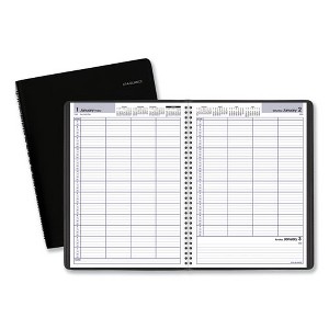 DayMinder Four-Person Group Daily Appointment Book, 11 x 8, Black Cover, 12-Month (Jan to Dec): 2025 - 1 of 4
