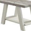Syemin End Tables Athens Contemporary Two-Tone Wood Shelf Side Table End Table for Small Spaces Nightstand Accent Coffee Table, Gray, 23.5"*14"*22" - 4 of 4