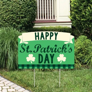 Big Dot of Happiness St. Patrick's Day - Saint Paddy's Day Party Yard Sign Lawn Decorations - Happy St. Patrick's Day Party Yardy Sign - 1 of 4