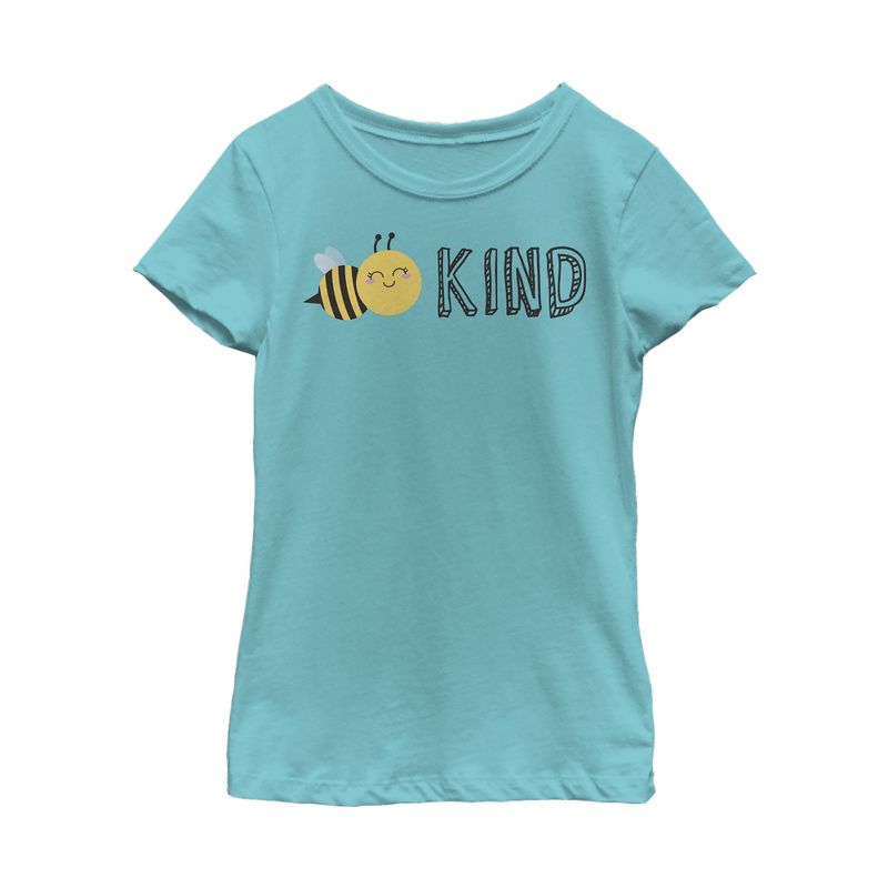 Girl's Lost Gods Bee Kind Smile T-Shirt, 1 of 4