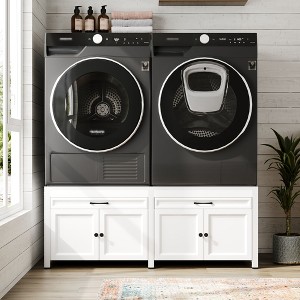 FUFU&GAGA White Washer Base Cabinet - Functional and Stylish Laundry Room Essential - 1 of 4