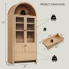 71″ Tall Arched Pantry Cabinet with 4 Doors & Adjustable Shelves & Hidden Drawer, Modern Farmhouse kitchen Storage Cabinet - 4 of 4