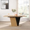 61" Extendable Dining Table with Storage,Modern Rectangular MDF Dining Table with Metal Frame,Wood Dining Table for Kitchen Dining Room-Koiai - 3 of 4