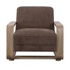 Treasure Trove Accents Accent Chair Truffle/Distressed Ash Brown: Upholstered Polyester, Rubberwood Frame - 2 of 4