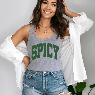 Simply Sage Market Spicy Varsity Racerback Tank