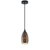 Dewdrop 4.7" Mini Glass Pendant Light, Brown White Marble Glass, Vintage Hanging Ceiling Lamp - 2 of 4