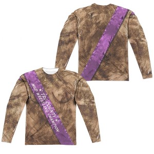 Men's Mud Wrestling Champ (Front Back Print) Long Sleeve Costume T-Shirt - 1 of 4