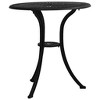 vidaXL Outdoor Dining Table Garden Patio Table with Glass Top Cast Aluminum - 2 of 4