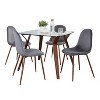 LumiSource 5pc Folia Pebble Dining Set Walnut - 2 of 4