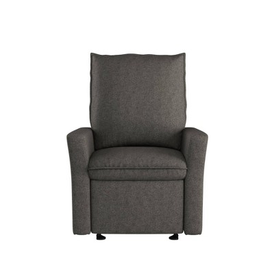 Sophie Gliding Recliner Chair with Memory Foam Gray Linen - Room & Joy