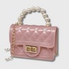 Willow & Ruby Kid's Mini Quilted Glitter Bag - Crossbody Purse for Girls (Youth) - 2 of 4