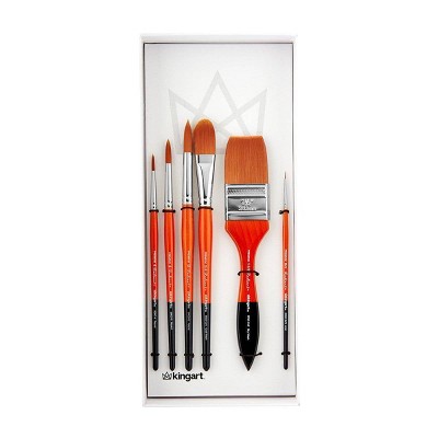 Kingart 6ct Radiant Brush Set - Short handle