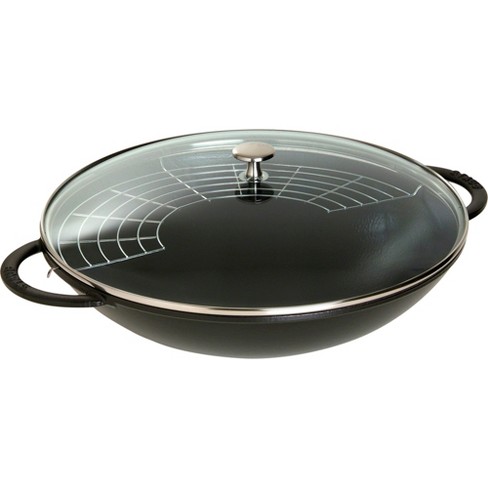 Staub Cast Iron - Minis 6.5-Inch, Baby Wok, Black Matte