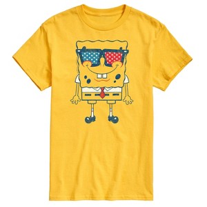 Men's - SpongeBob SquarePants - Flag Fill Sunglasses Short Sleeve Graphic T-Shirt - 1 of 4