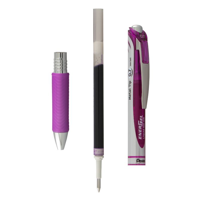 Pentel EnerGel 3pk Gel Pen Violet Ink with +1 refill, 5 of 7