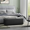 Whizmax Storage Ottoman Bench, Mid-Century Modern Storage Bench for Bedroom, Synthetic Leather with Stitching, Safety Hinges, Loads 680 Lb - 4 of 4