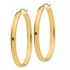 Black Bow Jewelry 4mm, 14k Yellow Gold Large Oval Hoop Earrings, 45mm (1 3/4 Inch) - 2 of 4
