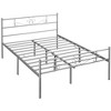 Yaheetech Metal-Framed Platform Bed with Headboard and Footboard - 2 of 4