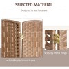 NicBex Room Divider Folding Wicker Privacy Screen with Wood Legs Partition for Home & Office - 4 of 4