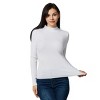 Zilpu  Lightweight Ribbed Mock Turtleneck for Women - Slim Fit - 2 of 4
