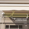 PAGED Retractable Awning Adjustable Window Awning UV Resistant Fabric Aluminum Frame for Deck, Gardens, Yard - 4 of 4
