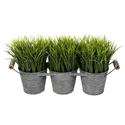 Vickerman 6.5" Artificial Potted Grass.