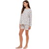 Emerson Road Woman's Fuzzy Luxe Waffle Sweatshirt & Bermuda Shorts Pajama Set - 4 of 4