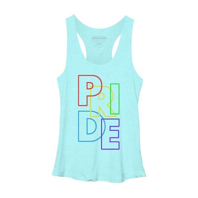 Adult Design By Humans Pride Sleek Text By MANGAZaB Racerback Tank Top
