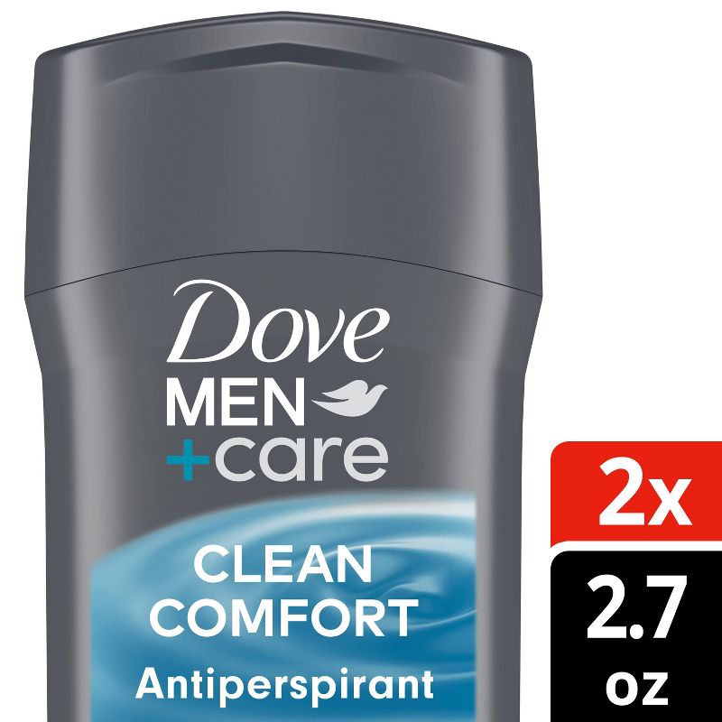 Dove Men+Care 72-Hour Antiperspirant &#38; Deodorant Stick - Clean Comfort - 2.7oz/2ct, 1 of 12