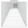 vidaXL Large Galvanized Steel Chicken Cage - Protective and Durable Poultry Coop - Suitable for Chickens, Hens, Ducks - Size 315"x35.8"x39.4", Gray - 4 of 4